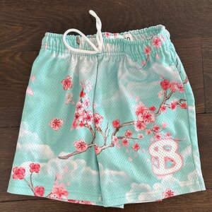 Kids Bucketsquad cherry blossom basketball shorts